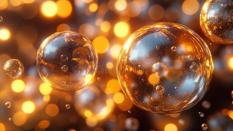 The depiction of the quantum foam universe is that of a vast ocean comprising glowing, throbbing spheres that royalty free stock photography