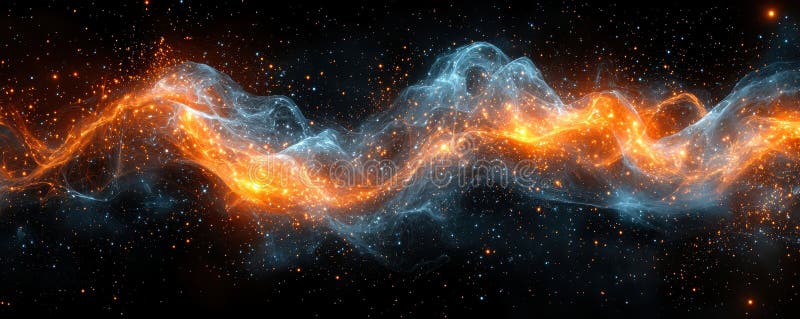 Depiction of Quantum Teleportation with Entangled Light Particles in Abstract Wavefunction Design royalty free stock photos