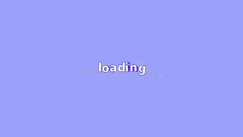 Deplasare animație text Încărcare cu înclinare pe fundal violet pastel și canal alfa. Material grafic de mișcare 4k pentru un clip royalty free illustration