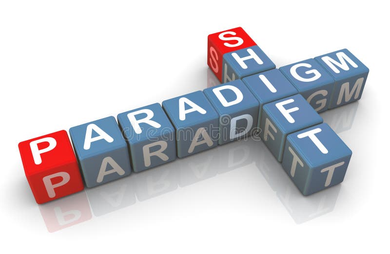 Deplasare paradigmă 3d royalty free illustration