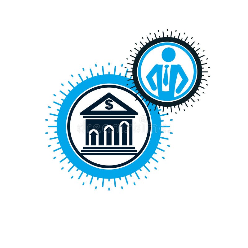 Deponować pieniądze konceptualnego loga, unikalny wektorowy symbol System bankowy T ilustracji