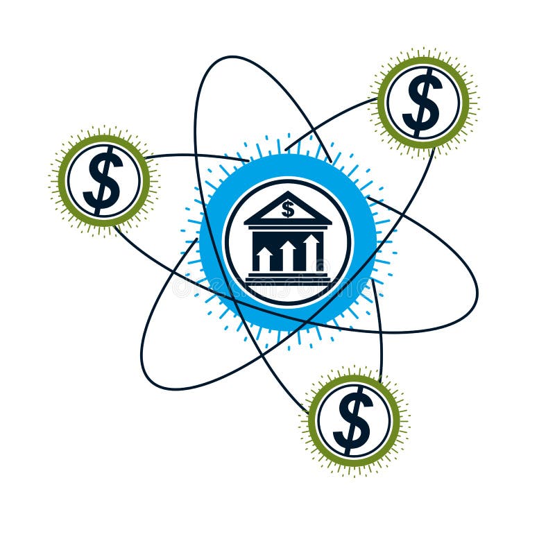Deponować pieniądze konceptualnego loga, unikalny wektorowy symbol System bankowy T royalty ilustracja