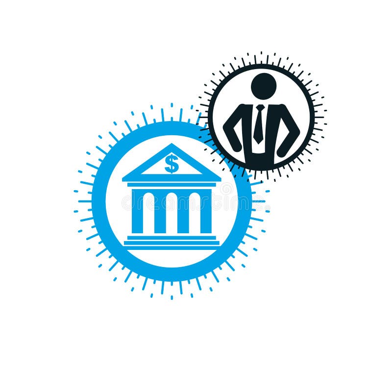 Deponować pieniądze konceptualnego loga, unikalny wektorowy symbol System bankowy T ilustracja wektor