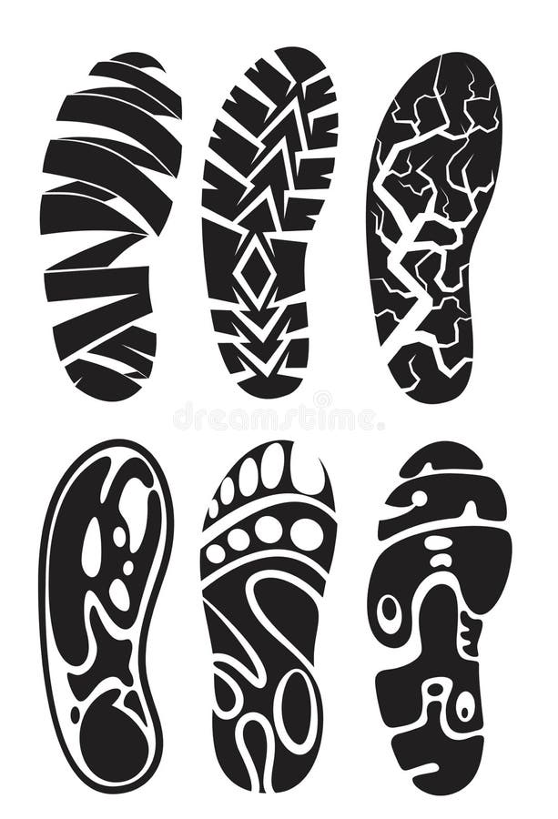 Deporte de la huella del vector stock de ilustración Deporte de la huella del vector stock de ilustración