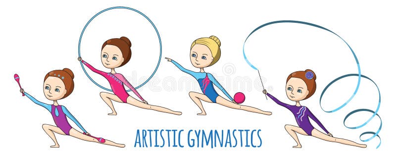 presumir cruzar Melodrama Deportes Para Los Niños Gimnasia Artística Ilustración del Vector -  Ilustración de flexibilidad, salud: 74562794