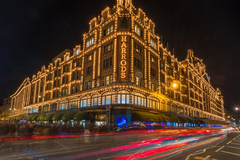 Decorazioni Natalizie Harrods.Deposito Di Harrods A Londra Regno Unito Con Le Decorazioni Di Natale Fotografia Editoriale Immagine Di Aria Harrods 48260766