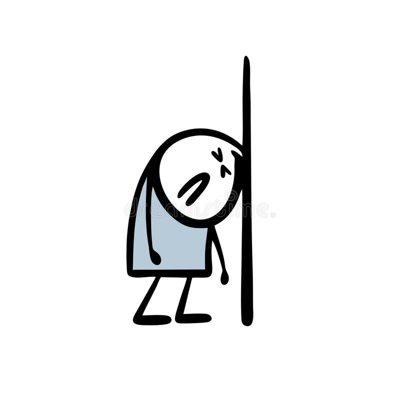 Free: Stick Man Clipart - Sad Stickman 