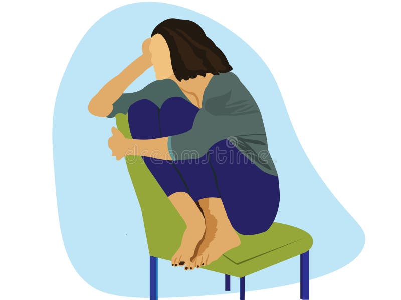 depression-girl-sitting-on-the-chair-flat-vector-character-illustrator