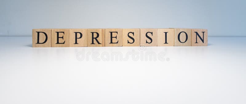 Depression Word Cloud On A Laptop Stock Image - Image of dark, banner ...
