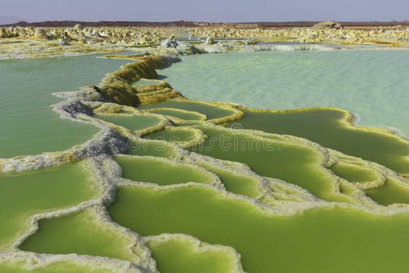 Vulcão Dallol, Depressão de Danakil, Etiópia imagens de stock