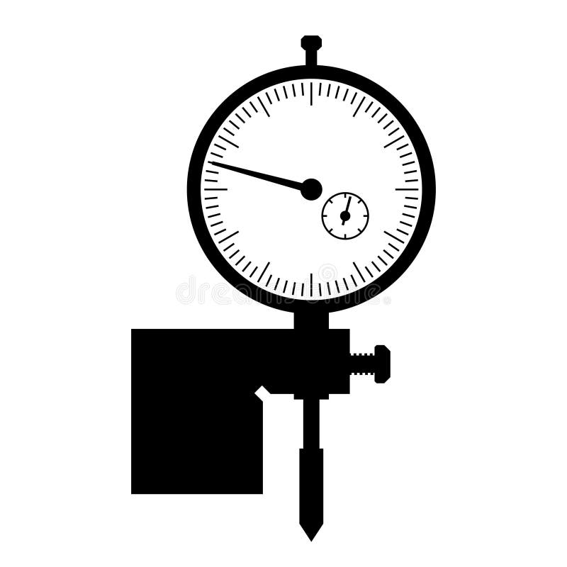 Depth gauge stock illustration