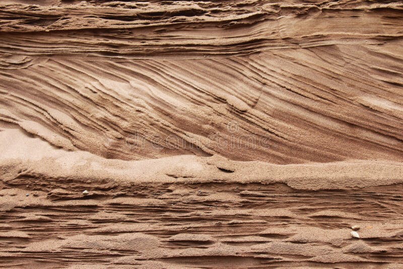 Cross bedding is displayed in this sand embankment at the Great Sand Dunes National Park in Colorado. Cross bedding is displayed in this sand embankment at the Great Sand Dunes National Park in Colorado.