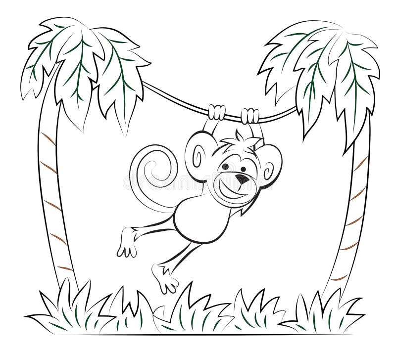 Nahtloses Muster Mit Netten Gesichtern Von Affen Und Von