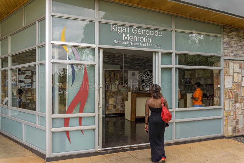 KIGALI,RWANDA - OCTOBER 22,2017: Genocide Memorial This is the entrance of the building. The mission of the Memorial in Ruhango is to remember to the mass murder on Tutsis in 1994. KIGALI,RWANDA - OCTOBER 22,2017: Genocide Memorial This is the entrance of the building. The mission of the Memorial in Ruhango is to remember to the mass murder on Tutsis in 1994