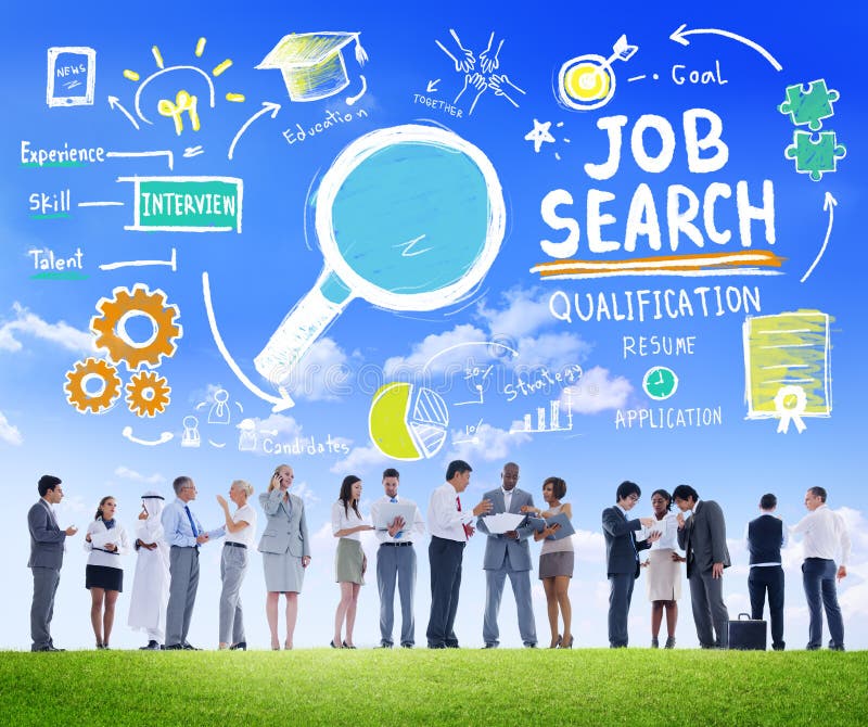 Der Diskussions-Geschäftsleute Aspirations-Job Search Concept stockfotos Der Diskussions-Geschäftsleute Aspirations-Job Search Concept stockfotos