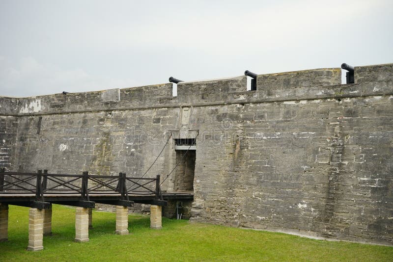 Der Eingang des Fort-Castillo-Des San Marcos stockbilder Der Eingang des Fort-Castillo-Des San Marcos stockbilder