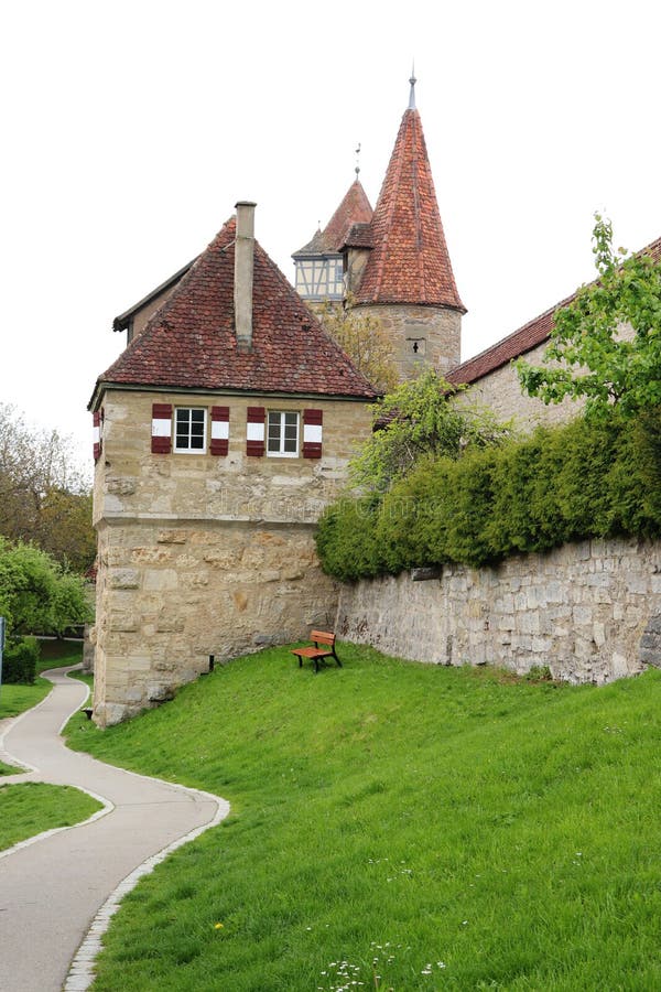 Der exterior Tauber do ob de Rothenburg, Alemanha imagens de stock royalty free Der exterior Tauber do ob de Rothenburg, Alemanha imagens de stock royalty free