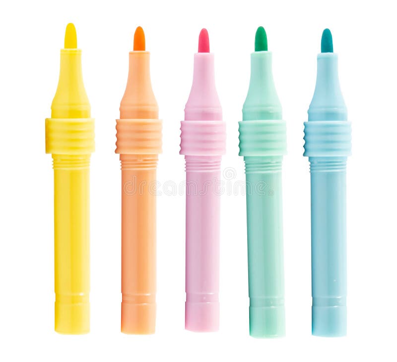 The color magic pen is isolated on a white background. Used in writing letters and drawing images. There are many colors to choose from, such as blue, red, black, green. The color magic pen is isolated on a white background. Used in writing letters and drawing images. There are many colors to choose from, such as blue, red, black, green.