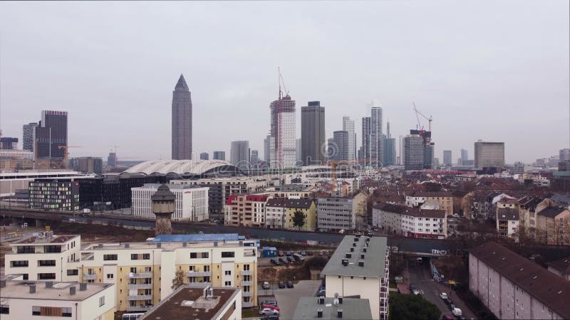 Der Finanzbezirk von Frankfurt am Main Deutschland stock video