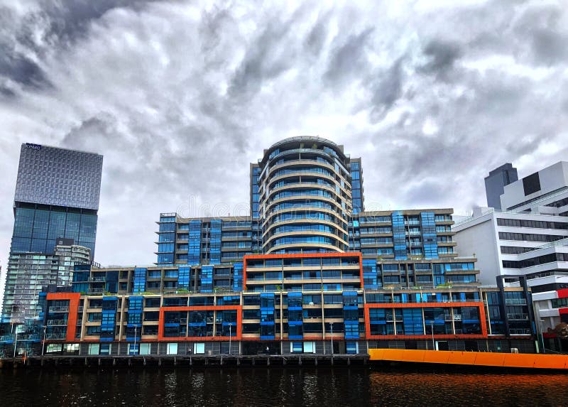 Modern special buildingï¼Œbeside yarra river. Modern special buildingï¼Œbeside yarra river