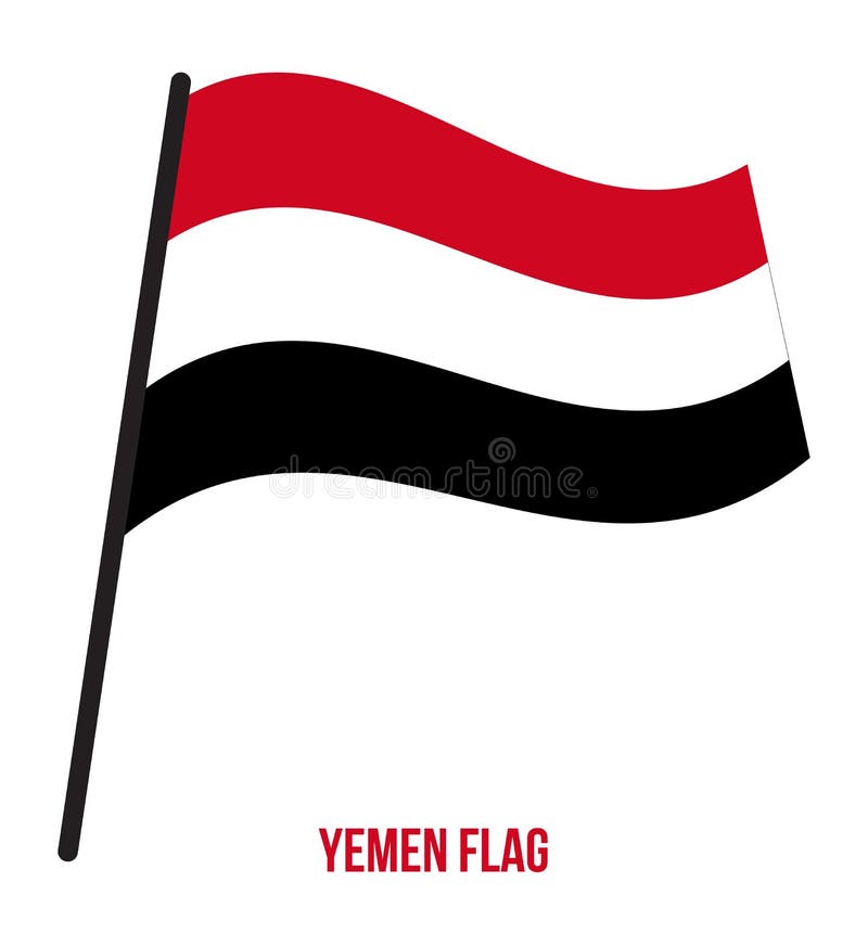 Der Jemen-fahnenschwenkende Vektor-Illustration auf weißem Hintergrund Der Jemen-Staatsflagge lizenzfreie abbildung Der Jemen-fahnenschwenkende Vektor-Illustration auf weißem Hintergrund Der Jemen-Staatsflagge lizenzfreie abbildung