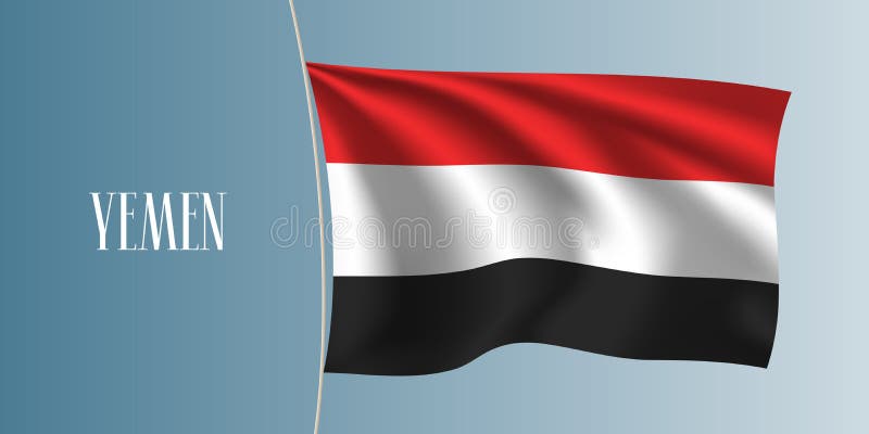 Der Jemen, der Flaggenvektorillustration wellenartig bewegt Ikonenhaftes Gestaltungselement lizenzfreie abbildung Der Jemen, der Flaggenvektorillustration wellenartig bewegt Ikonenhaftes Gestaltungselement lizenzfreie abbildung