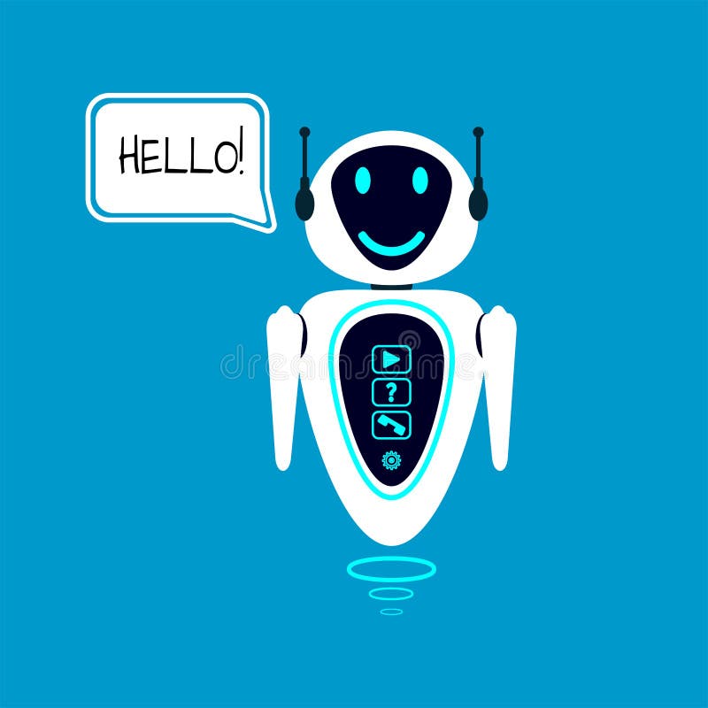 Der moderne Multifunktionsschwätzchen Bot Virtueller Assistent Vektorillustration vektor abbildung