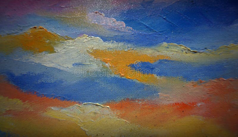 Der modernen kunst der abstrakten Kunst colorr Öl Handgezogenes malende Art auf Leinwand aus Thailand vektor abbildung