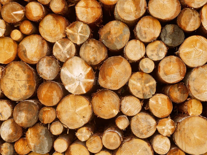 In der Nähe ehrliche Meinung stapelte Baumklotzhintergrund stockfotografie