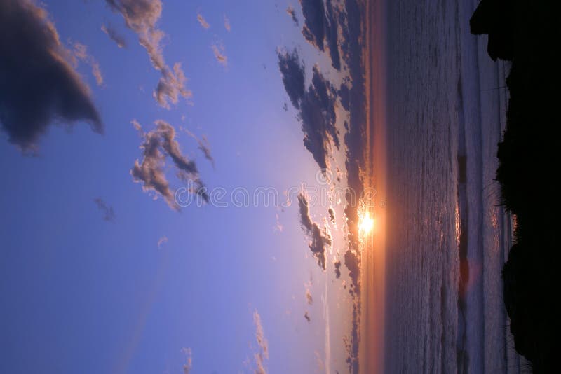 Der Ozean-Sonnenuntergang stockbilder Der Ozean-Sonnenuntergang stockbilder
