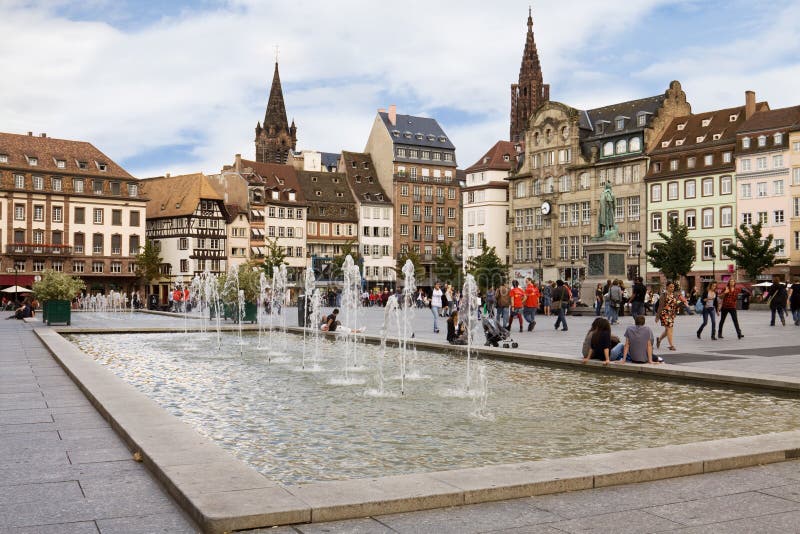 Der Platz Kleber in Straßburg. Elsass, Frankreich