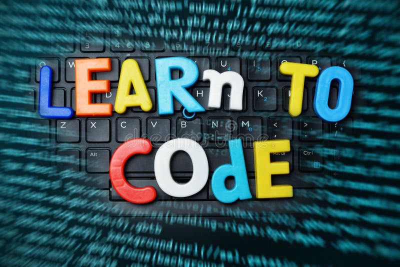 Der Programmiercode, der †„lernt, lernen, Text mit farbigen Buchstaben auf abstraktem Technologiehintergrund zu kodieren stockfotos Der Programmiercode, der †„lernt, lernen, Text mit farbigen Buchstaben auf abstraktem Technologiehintergrund zu kodieren stockfotos