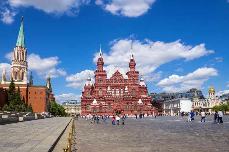 Roter Platz (der Kreml Und Die Kathedrale St.-Basilikums ) Moskau