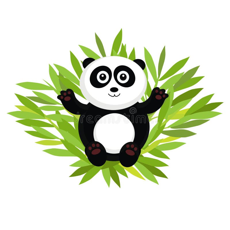 panda im bambus stock illustrationen vektors  klipart
