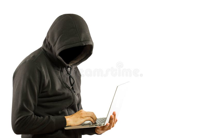 Der secutriy Hacker stehlen Ihre Daten und System lizenzfreie stockfotografie