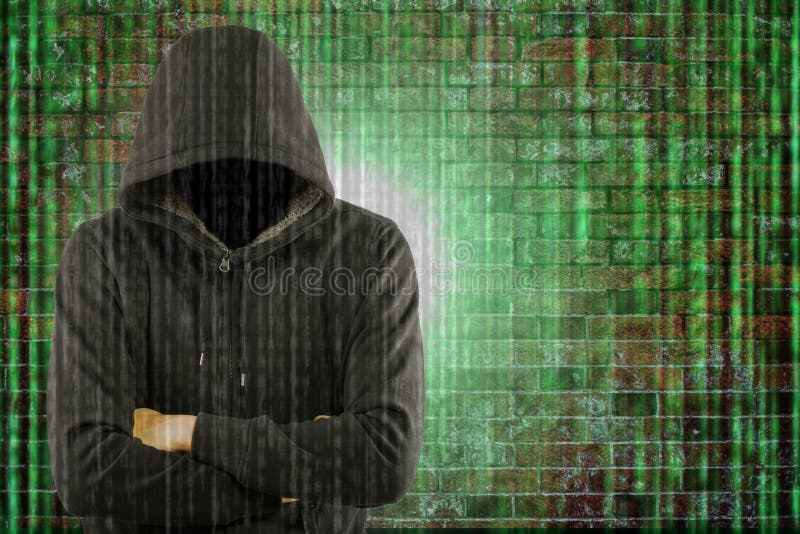 Der secutriy Hacker stehlen Ihre Daten und System stockbilder