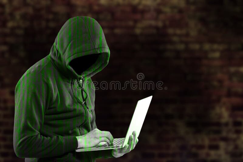 Der secutriy Hacker stehlen Ihre Daten und System lizenzfreie stockfotografie