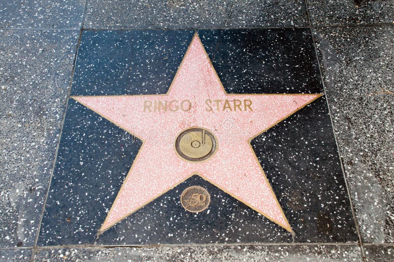 The star of Ringo Starr on the walk of fame on Hollywood blvd, Los Angeles, California. The star of Ringo Starr on the walk of fame on Hollywood blvd, Los Angeles, California
