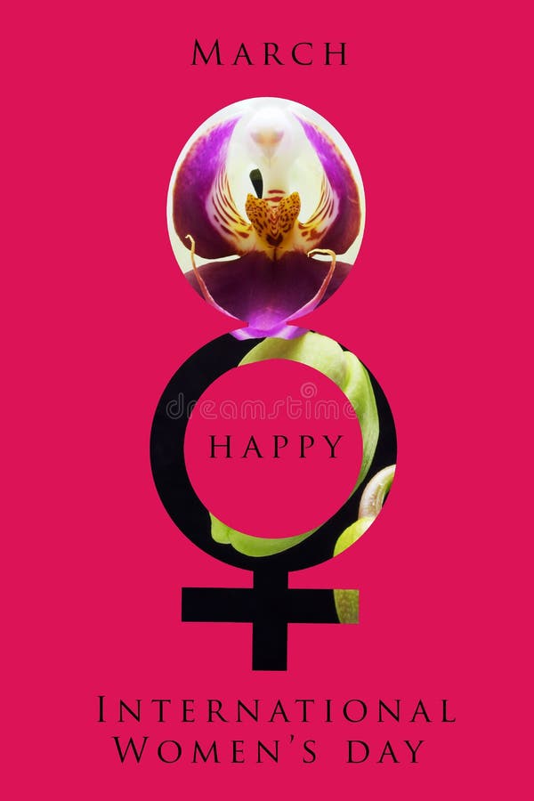 Der Tag der glücklichen Internationalen Frauentag lizenzfreie stockfotos