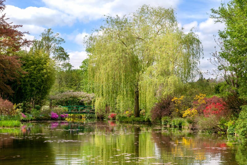 Claude Monet water garden, which served as a model for the series of water lilies, is inspired by Japanese gardens. Claude Monet water garden, which served as a model for the series of water lilies, is inspired by Japanese gardens