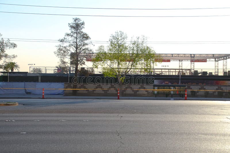 Der Weg 91 ERNTEliveort nach dem Triebvorfall lizenzfreie stockfotos