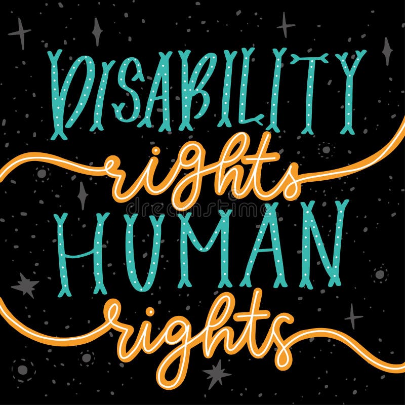 Derecho a la discapacidad: cita de derechos humanos