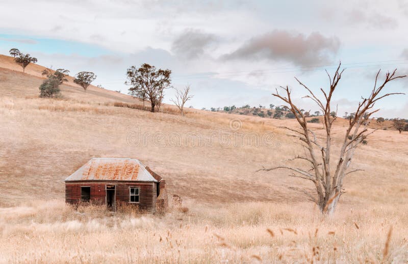 Derelict old house in outback rural Australia