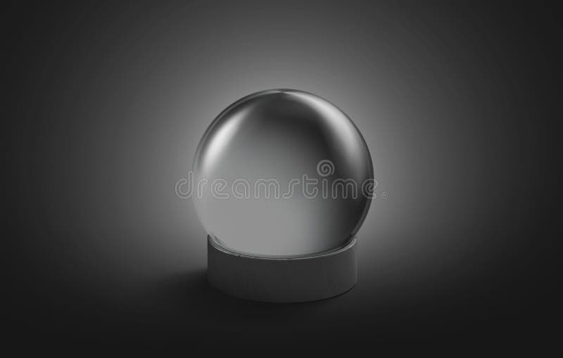 Derisione magica di cristallo nera della palla dello spazio in bianco su, isolato illustrazione vettoriale Derisione magica di cristallo nera della palla dello spazio in bianco su, isolato illustrazione vettoriale