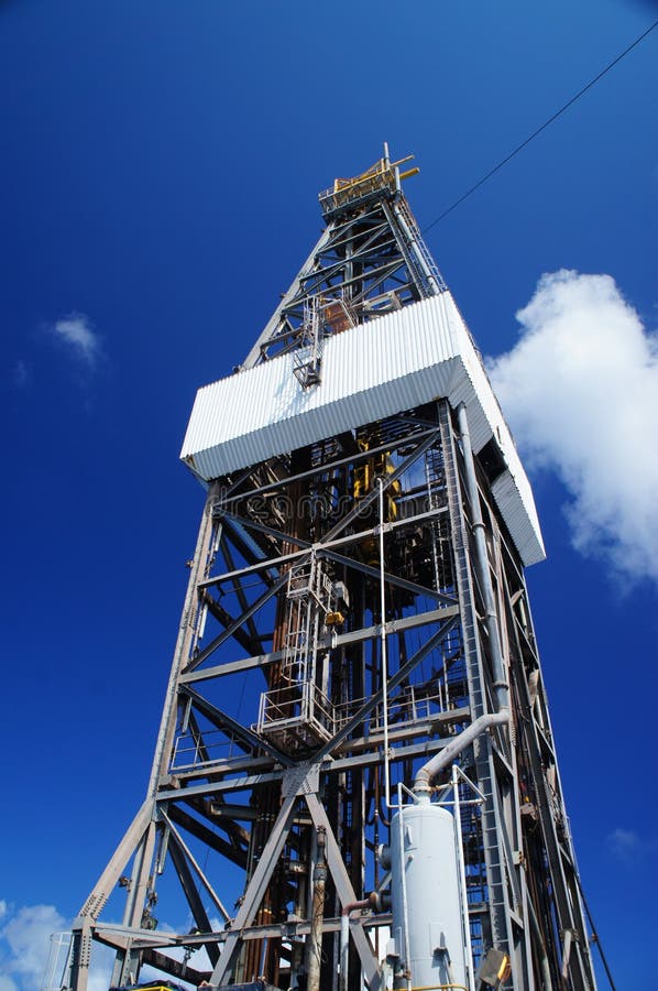 Derrick Of Offshore Jack Up Oil Drilling Rig Stock Image Image of