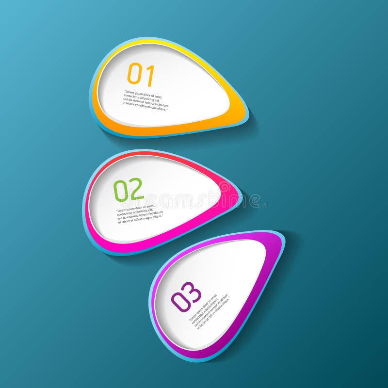 Des bannières modernes de papier de progrès de couleur de vecteur réglées avec trois options ou étapes peuvent être employées pou illustration de vecteur Des bannières modernes de papier de progrès de couleur de vecteur réglées avec trois options ou étapes peuvent être employées pou illustration de vecteur