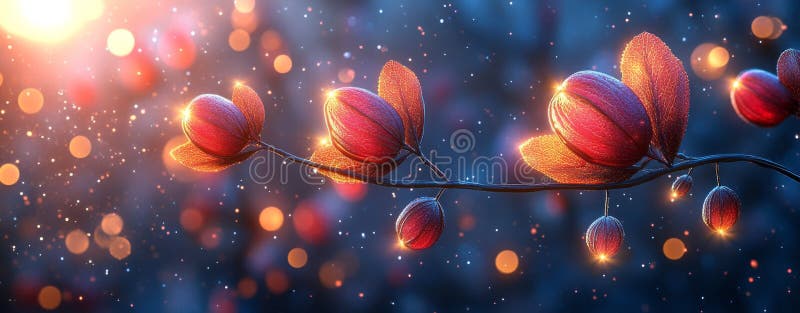 Des feuilles roses vibrantes sont magnifiquement capturées dans un magnifique closeup sous une lumière douce du soleil photo libre de droits