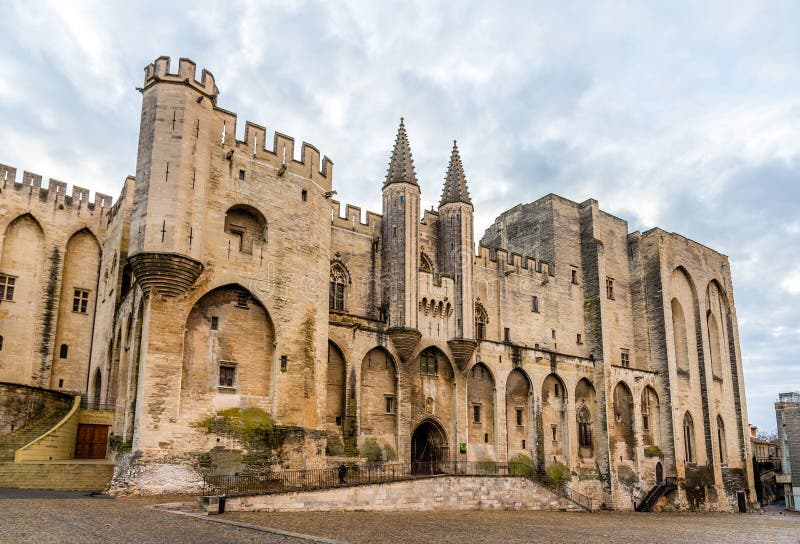 DES Papes di Palais a Avignone, un sito di eredità dell'Unesco, Francia fotografie stock DES Papes di Palais a Avignone, un sito di eredità dell'Unesco, Francia fotografie stock