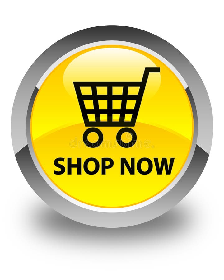 Des Shops Glatter Schwarzer Runder Knopf Jetzt Stock Abbildung