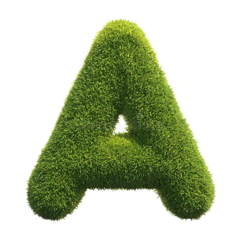 A des Wiedergabebuchstabe Grasgusses 3d stock abbildung